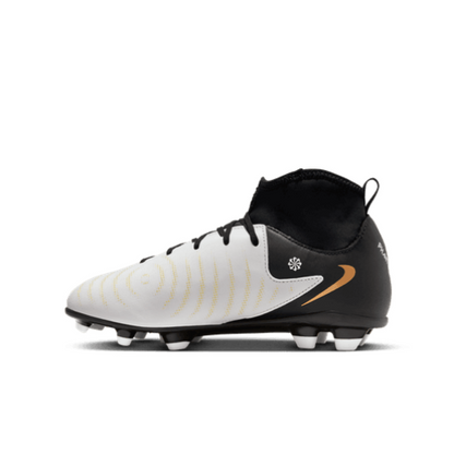 Nike Junior Phantom Luna II Club FG - White/Black/Metallic Gold Youth Footwear   - Third Coast Soccer