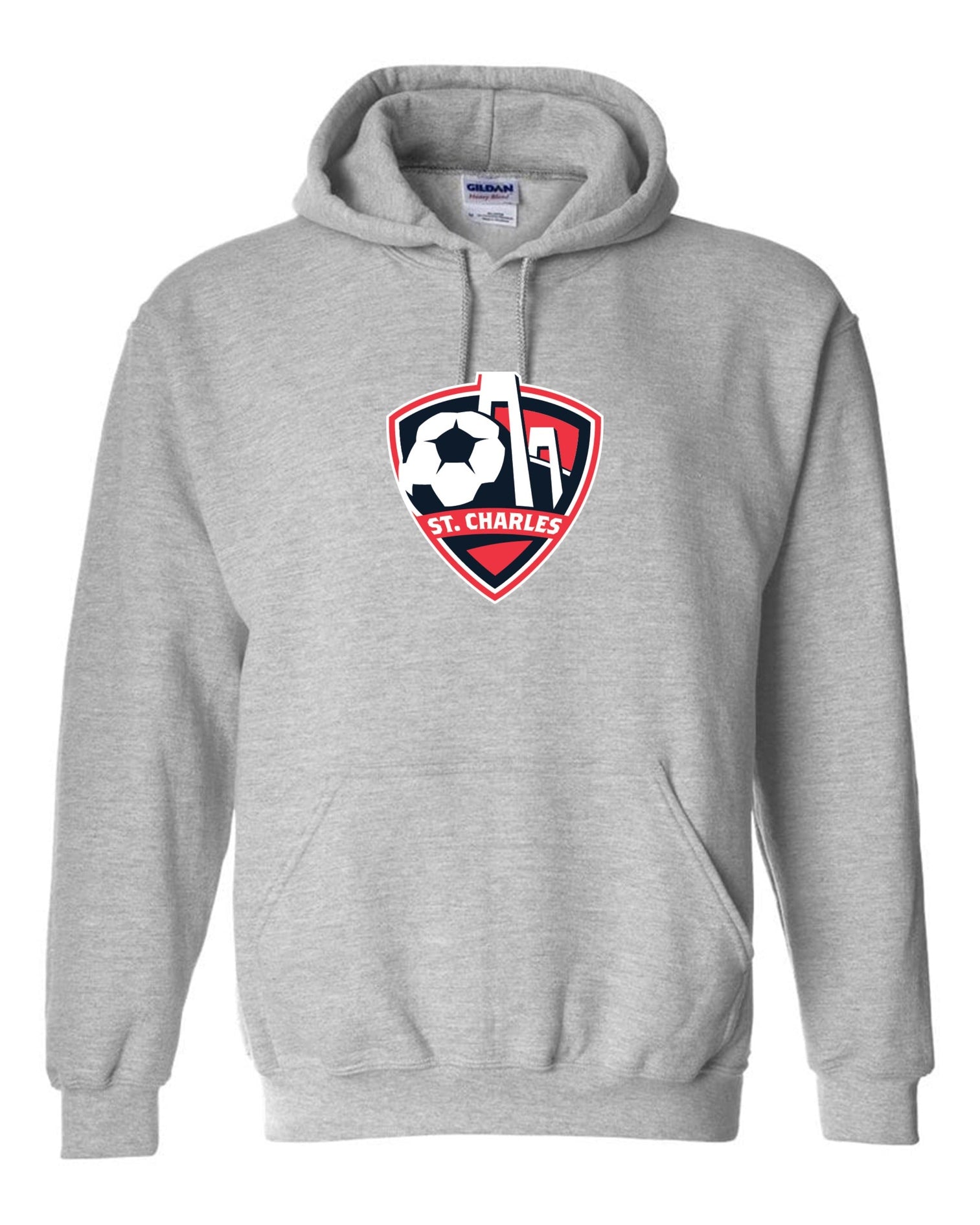 SCSL Hooded Sweatshirt St. Charles Soccer Spiritwear Sport Grey Mens Small - Third Coast Soccer