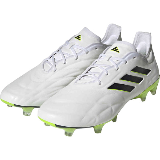adidas Copa Pure.1 FG - White/Black/Lucid Lemon Mens Footwear   - Third Coast Soccer