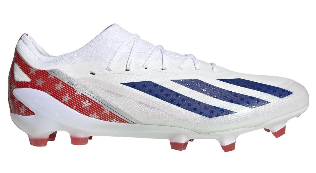 adidas X Crazyfast USA.1 FG - White/Blue/Red Mens Footwear   - Third Coast Soccer
