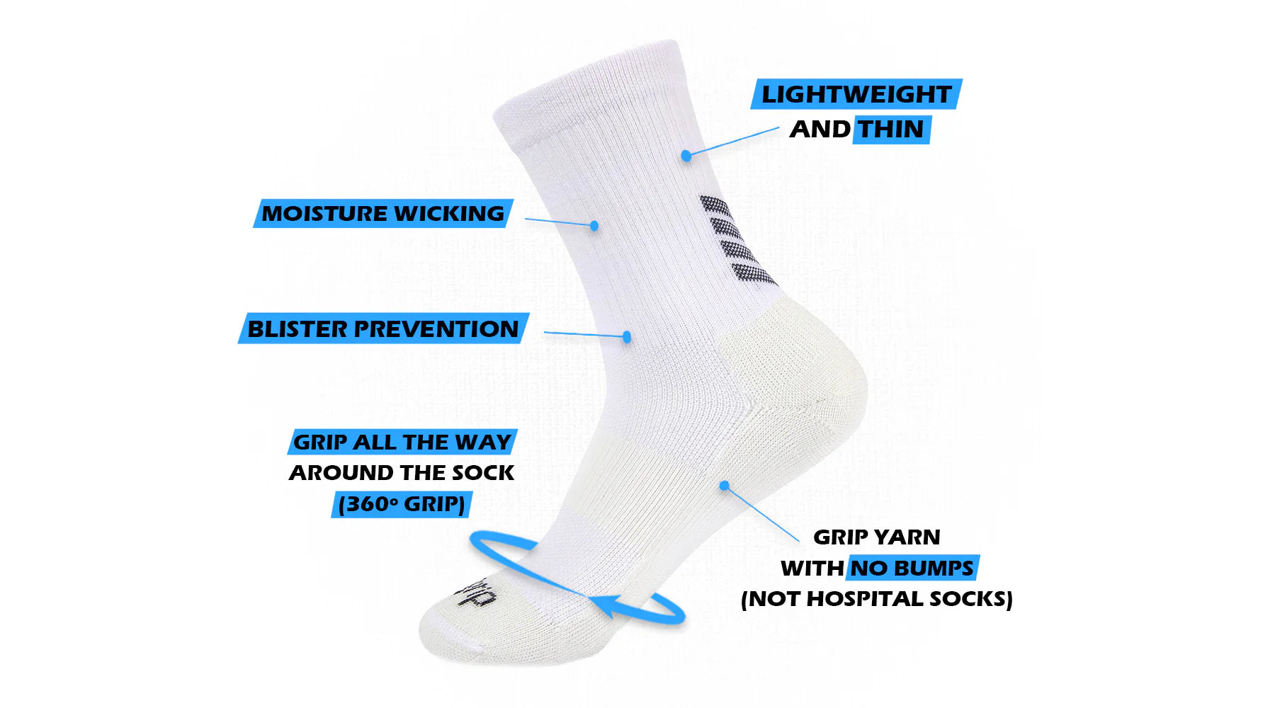 Teqnigrip Crew Sock Socks   - Third Coast Soccer