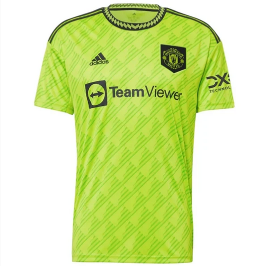 adidas Manchester United Third Jersey 22/23 Club Replica Closeout Semi Solar Slime Mens Small - Third Coast Soccer