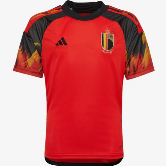 adidas Youth Belgium Home Jersey 2022 International Replica Closeout Red/Black Youth Small - Third Coast Soccer