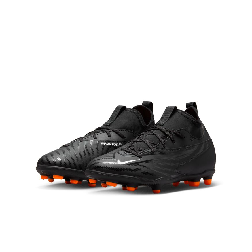 Nike Junior Phantom GX Club Dynamic Fit FG - Black/White/Dark Grey Youth Footwear Black/White/Dark Smoke Grey Youth 1 - Third Coast Soccer