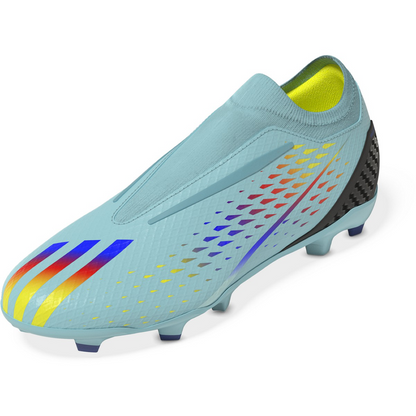 adidas X Speedportal.3 Laceless FG - Clear Aqua/Power Blue/Solar Yellow Men's Footwear Closeout Mens 6.5 Clear Aqua/Power Blue/Solar Yellow - Third Coast Soccer