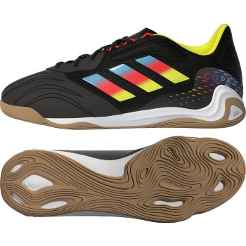 adidas Copa Sense.3 Indoor Sala - Black/Bright Cyan/Solar Yellow Men's Footwear Closeout Black/Bright Cyan/Solar Yellow Mens 7 - Third Coast Soccer