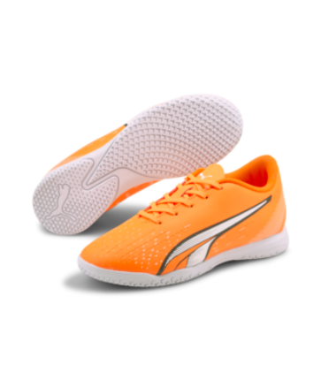 Puma Ultra Play It Jr - Ultra Orange/White Youth Footwear Closeout Youth 1 Ultra Orange/Puma White/Blue G - Third Coast Soccer