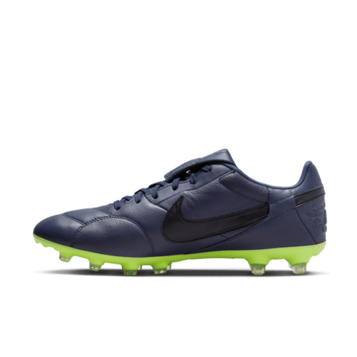 Nike Premier 3 FG - Blackened Blue/Black/Volt Men's Footwear Closeout Mens 10 Blackened Blue/Black/Volt - Third Coast Soccer