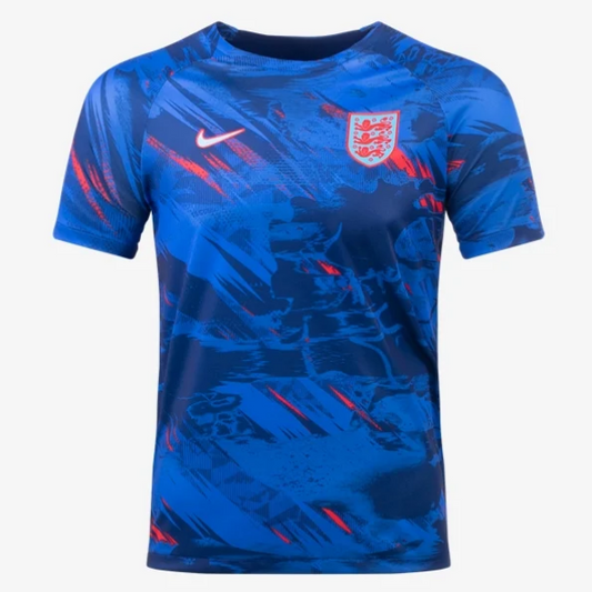 Nike England Youth Prematch Jersey 2022 International Replica Closeout Blue Void/Game Royal/Blue Fury Youth Small - Third Coast Soccer