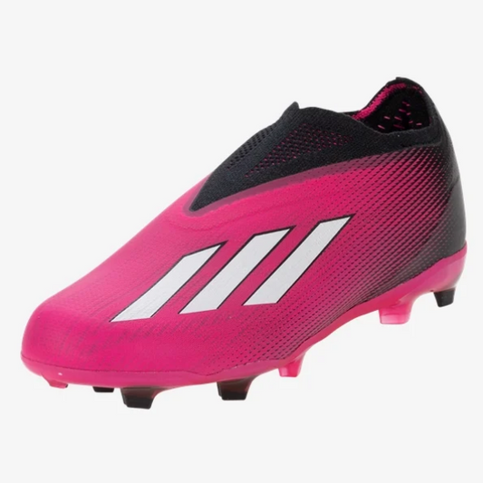 adidas Junior X Speedportal+ FG - Shock Pink/White/Black Youth Firm Ground Youth 1 Team Shock Pink/Fthr White/Blk - Third Coast Soccer