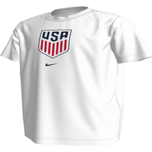 Nike Youth USA Crest WC22 Tee - White International Replica Youth Small White - Third Coast Soccer