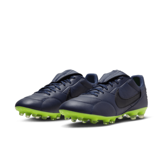 Nike Premier 3 FG - Blackened Blue/Black/Volt Men's Footwear Closeout Mens 9 Blackened Blue/Black/Volt - Third Coast Soccer