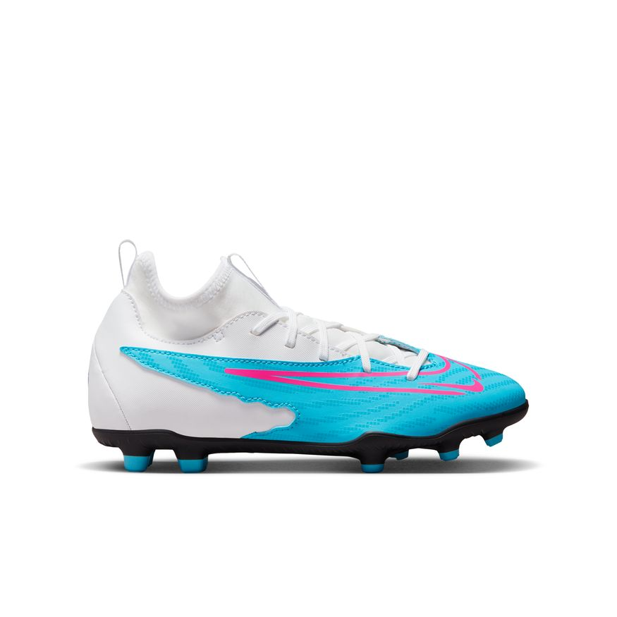 Nike Junior Phantom GX Club Dynamic Fit FG - Baltic Blue/Pink Blast/White Youth Footwear   - Third Coast Soccer