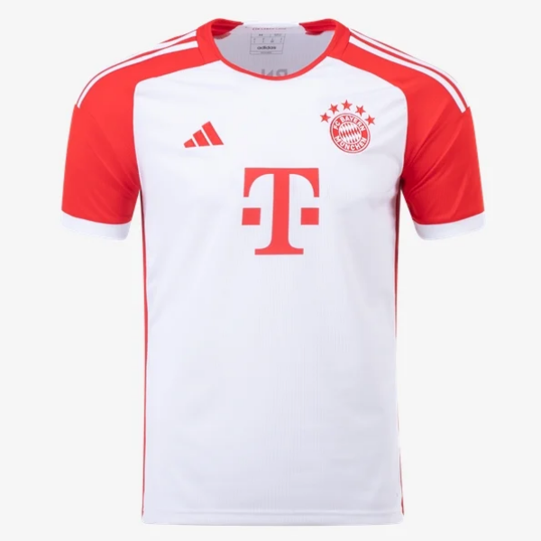 adidas Bayern Munich Home Jersey 23/24 Club Replica Mens Small White/Re - Third Coast Soccer