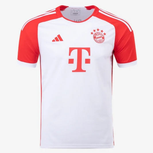 adidas Bayern Munich Home Jersey 23/24 Club Replica Mens Small White/Re - Third Coast Soccer