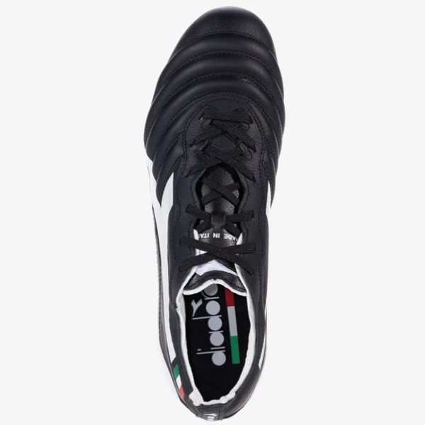 Diadora Brasil Elite 2 Tech Italia LPX FG - Black/White Mens Footwear Black/White Mens 8 - Third Coast Soccer