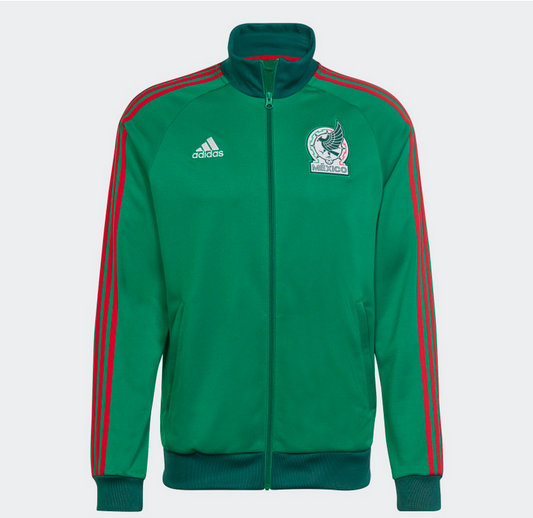 adidas Mexico 3-Stripe Track Top International Replica Vivid Green Mens Small - Third Coast Soccer