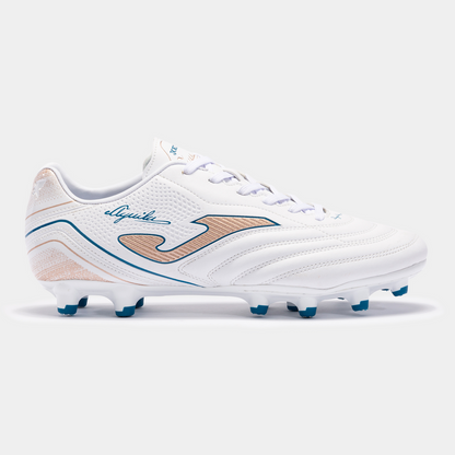 Joma Aguila FG - White/Gold/Royal Men's Footwear Closeout   - Third Coast Soccer