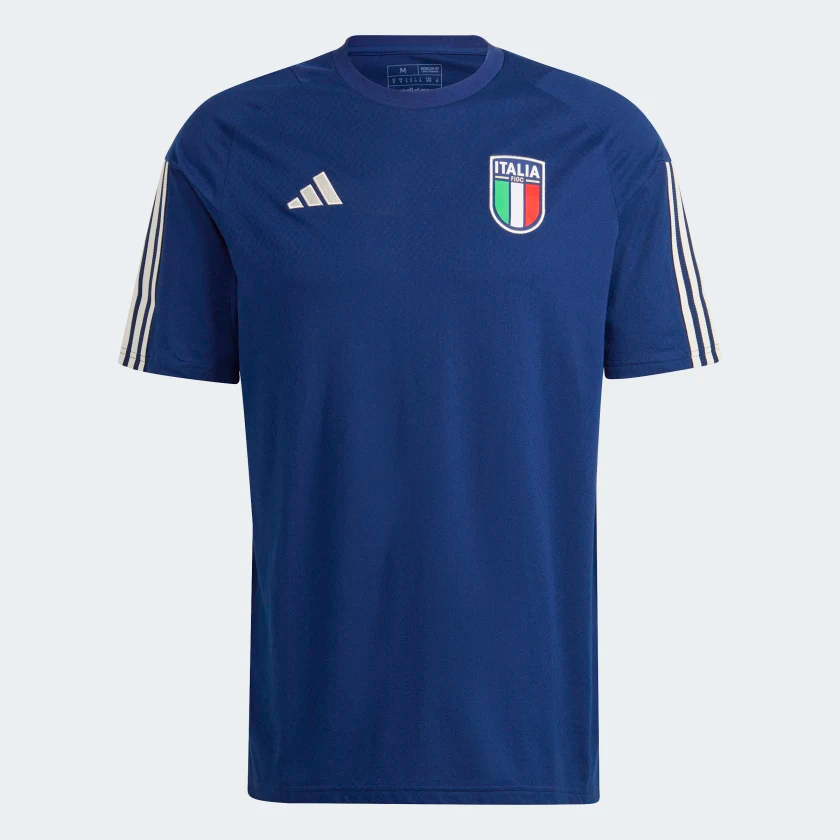 adidas Italy Tiro 23 Cotton Tee International Replica Closeout Dark Blue Mens Small - Third Coast Soccer