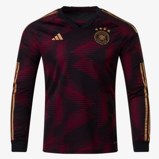 Adidas Germany Away Long Sleeve Jersey 2022 International Replica Closeout Mens Small Blac - Third Coast Soccer