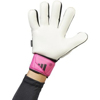 adidas Predator Match Fingersave GK Glove - Black/White/Shock Pink Goalkeeper   - Third Coast Soccer