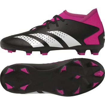 Adidas Jr Predator Accuracy.3 FG - Black/White/Shock Pink Youth Footwear Closeout   - Third Coast Soccer