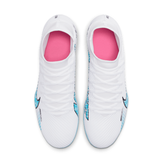 Nike Mercurial Superfly 9 Club FG - White/Baltic Blue/Pink Blast Men's Footwear Closeout White/Baltic Blue/Pink Blast Mens 8.5 - Third Coast Soccer
