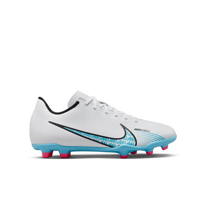 Nike Junior Mercurial Vapor 15 Club FG - White/Baltic Blue/Pink Blast Youth Footwear   - Third Coast Soccer