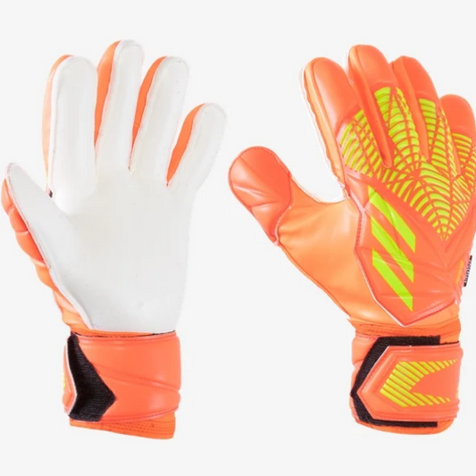 adidas Predator Match Finger Save Goalkeeper Glove - Solar Red/Solar Green Goalkeeper Solar Red/Solar Green Size 10 - Third Coast Soccer
