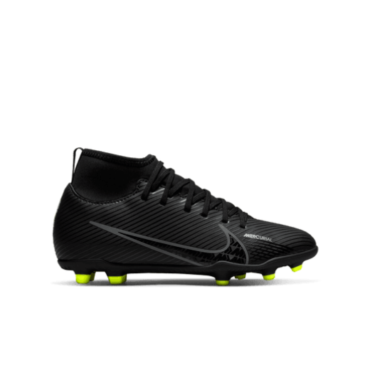 Nike Junior Mercurial Superfly 9 Club FG - Black/Dark Smoke Grey/Volt Youth Footwear Youth 1.5 Black/Dark Smoke Grey/White - Third Coast Soccer