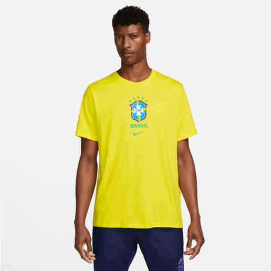 Nike Brazil Crest WC22 Tee - Yellow International Replica   - Third Coast Soccer