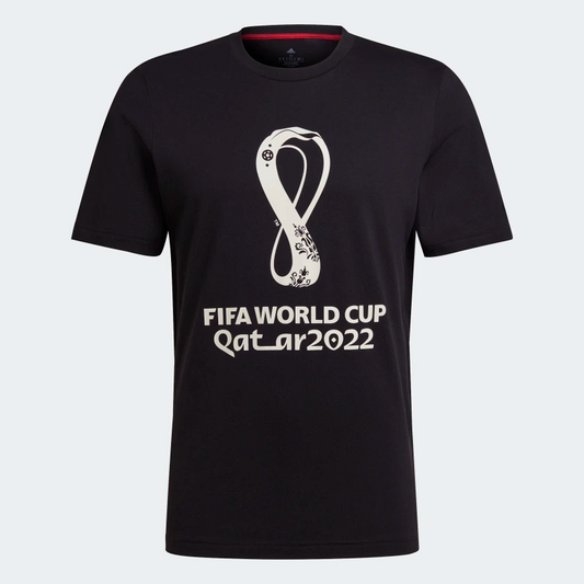 adidas FIFA World Cup 2022 Graphic Tee - Black T-Shirts Black/Whit Mens Small - Third Coast Soccer