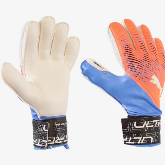 Puma Ultra Protect 3 Goalkeeper Glove - Orange/Blue Gloves Ultra Orange/Blue Glimm Size 12 - Third Coast Soccer