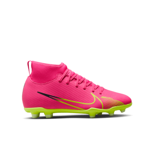Nike Junior Mercurial Superfly 9 Club - Pink Blast/Volt/Gridiron Youth Footwear Pink Blast/Volt/Gridiron Youth 1.5 - Third Coast Soccer