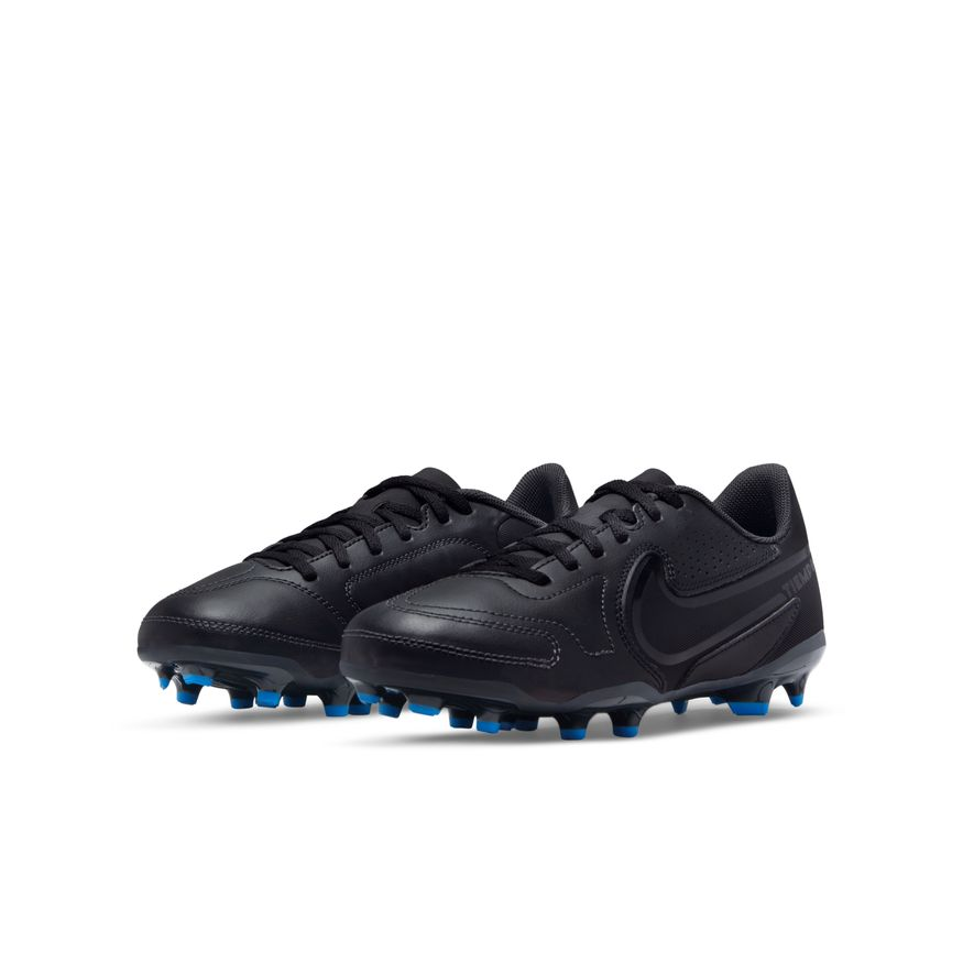 Nike Junior Tiempo Legend 9 Club FG - Black/White/Photo Blue Youth Footwear Youth 1 Black/White/Photo Blue - Third Coast Soccer
