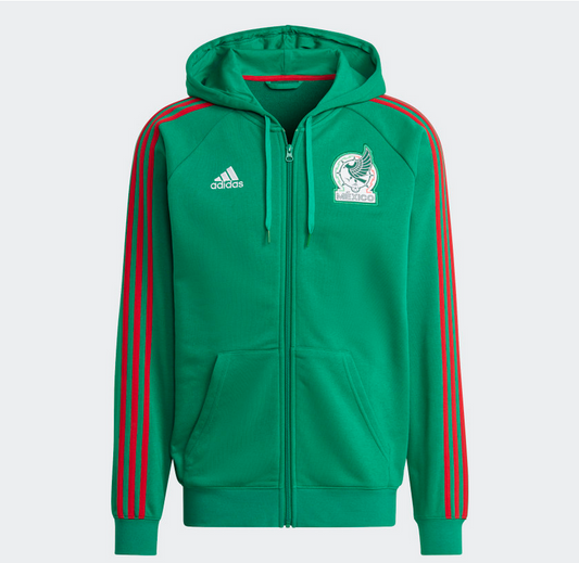 adidas Mexico DNA Full Zip Jacket International Replica Vivid Green Mens Small - Third Coast Soccer