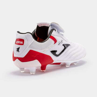 Joma Aguila Cup FG - White/Red Men's Footwear Closeout   - Third Coast Soccer
