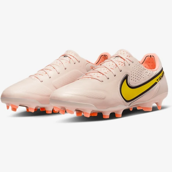 Nike Tiempo Legend 9 Elite FG - Guava Ice/Yellow Strike/Sunset Men's Footwear Closeout Guava Ice/Yellow Strike/Sunset Mens 6 - Third Coast Soccer