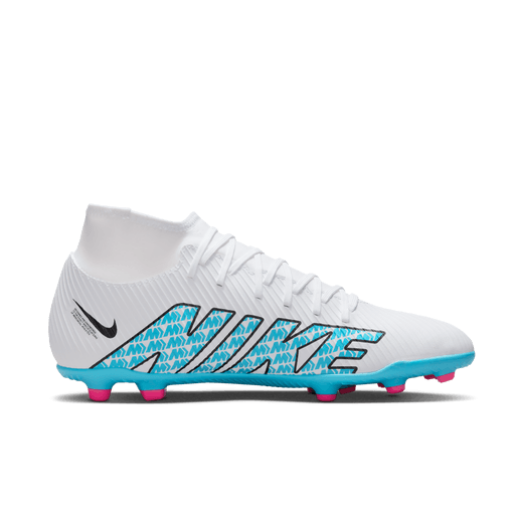Nike Mercurial Superfly 9 Club FG - White/Baltic Blue/Pink Blast Men's Footwear Closeout White/Baltic Blue/Pink Blast Mens 7 - Third Coast Soccer