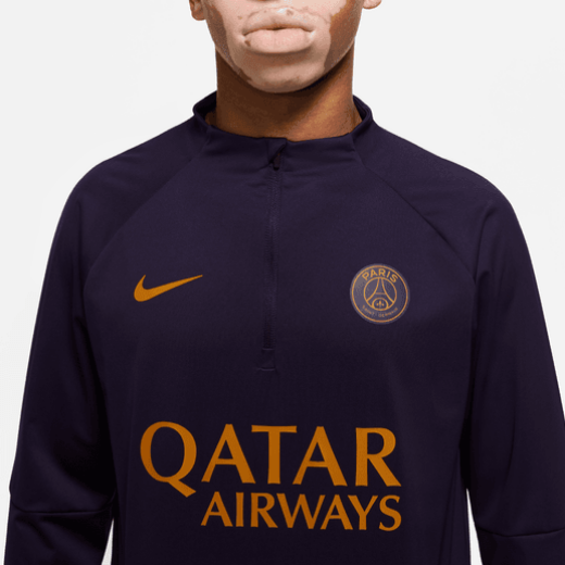 Nike Paris Saint-Germain Strike Warrior Drill Top - Blackened Blue Club Replica Blackened Blue/Gold Suede Mens Large - Third Coast Soccer