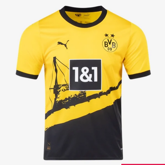 Puma Borussia Dortmund Home Jersey 23/24 Club Replica Cyber Yellow/Puma Black Mens Small - Third Coast Soccer