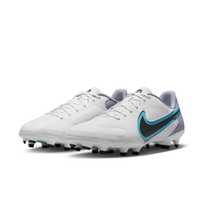 Nike Tiempo Legend 9 Academy FG - White/Black/Baltic Blue Men's Footwear Closeout White/Black/Baltic Blue Mens 6.5 - Third Coast Soccer