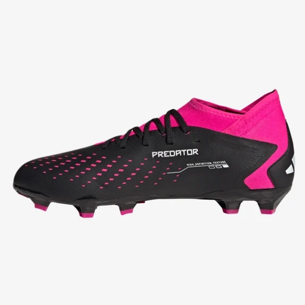 Adidas Predator Accuracy.3 FG - Black/White/Shock Pink Mens Footwear   - Third Coast Soccer