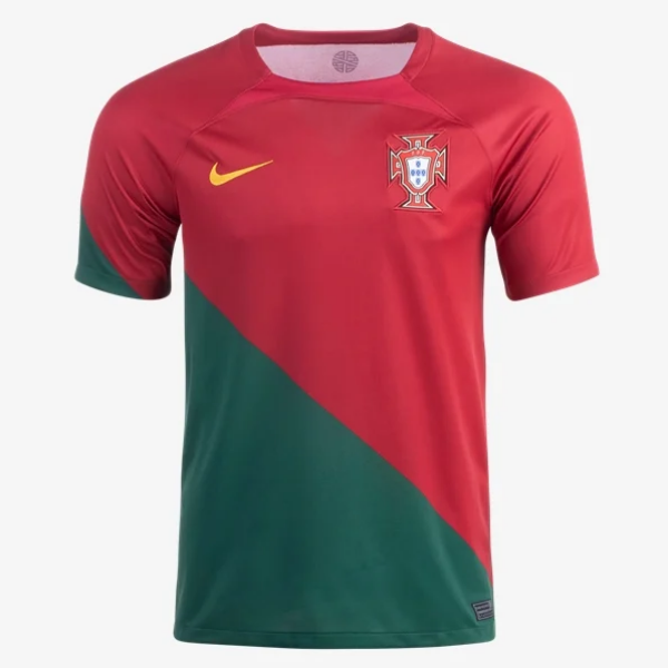 Nike Portugal Home Jersey 2022 International Replica Closeout Mens Small Pepper Red/Gold Dart - Third Coast Soccer