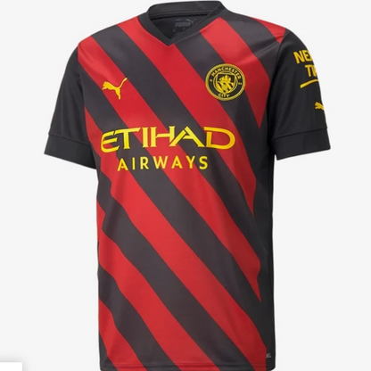 Puma Manchester City Away Jersey 22/23 Club Replica Closeout Mens Small Puma Black/Tango Red - Third Coast Soccer