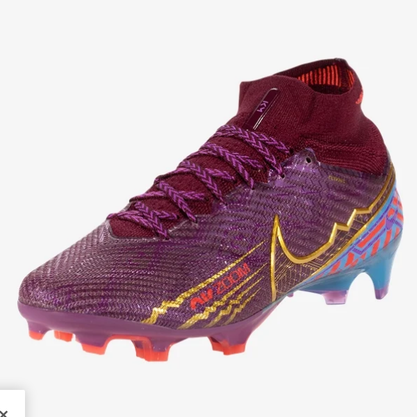 Nike Air Zoom Mercurial Superfly 9 Km Elite FG - Deep Beatroot/Metallic Gold Mens Footwear Mens 6.5 Dark Beetroot/Met Gold - Third Coast Soccer