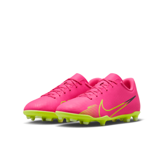 Nike Jr. Mercurial Vapor 15 Club FG - Pink Blast/Volt Youth Footwear Closeout Pink Blast/Volt/Gridiron Youth 1 - Third Coast Soccer