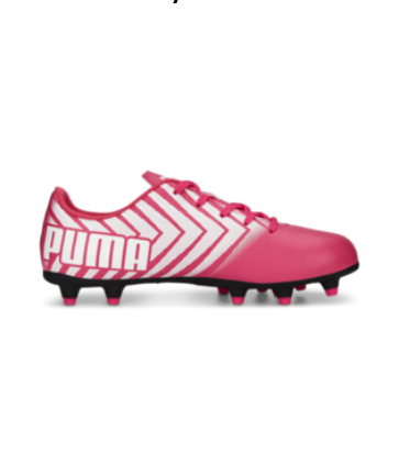 Puma Junior Tacto II FG - Glowing Pink/Puma White Youth Firm Ground Glowing Pink/Puma White Youth 8 - Third Coast Soccer