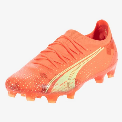 Puma Ultra Ultimate FG - Fiery Coral/Fizzy Light/Puma Black Men's Footwear Closeout   - Third Coast Soccer