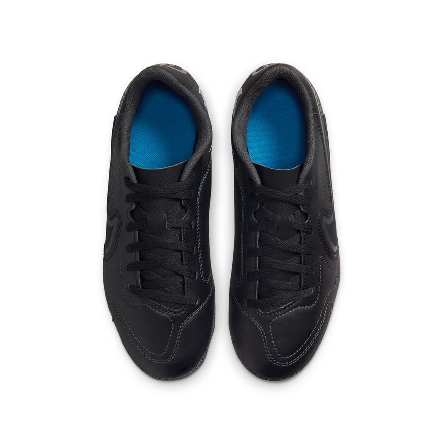 Nike Junior Tiempo Legend 9 Club FG - Black/White/Photo Blue Youth Footwear Youth 3 Black/White/Photo Blue - Third Coast Soccer